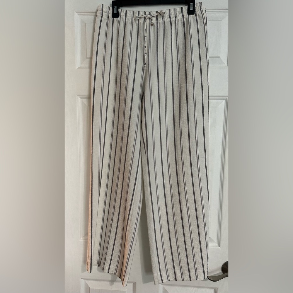 Women’s Calvin Klein Lightweight Stripe Wide-Leg Pants - Size Small
